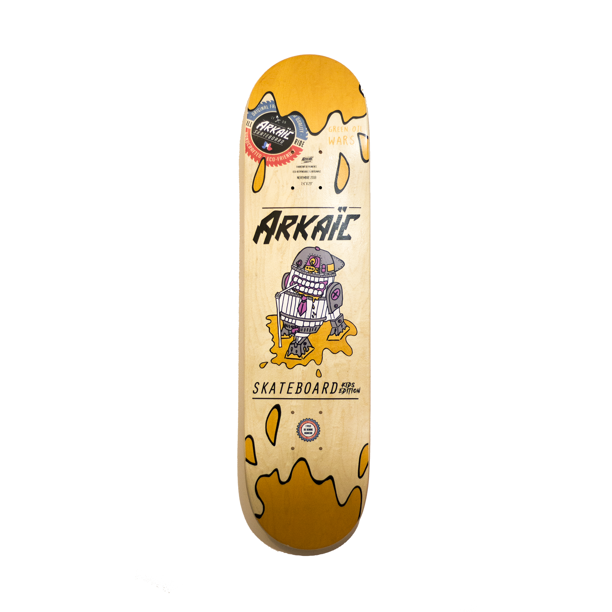 kids edition arkaic skateboard made in france collaboration loic benoit