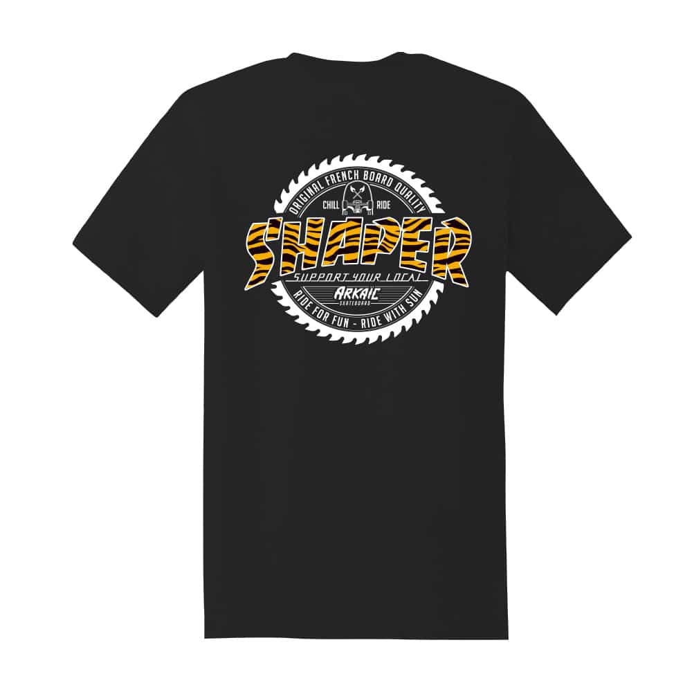 T-shirt skateboard Black Shaper
